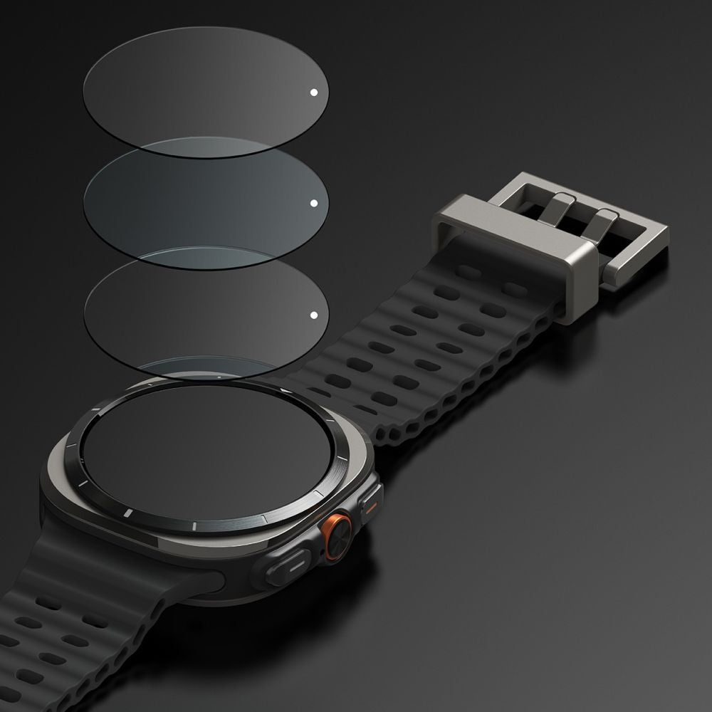 CUSTODIA PROTETTIVA CON VETRO TEMPERATO PER SAMSUNG GALAXY WATCH ULTRA (47 MM) RINGKE SLIM & VETRO TEMPERATO TRASPARENTE