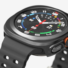CUSTODIA PROTETTIVA CON VETRO TEMPERATO PER SAMSUNG GALAXY WATCH ULTRA (47 MM) RINGKE SLIM & VETRO TEMPERATO TITANIO NERO