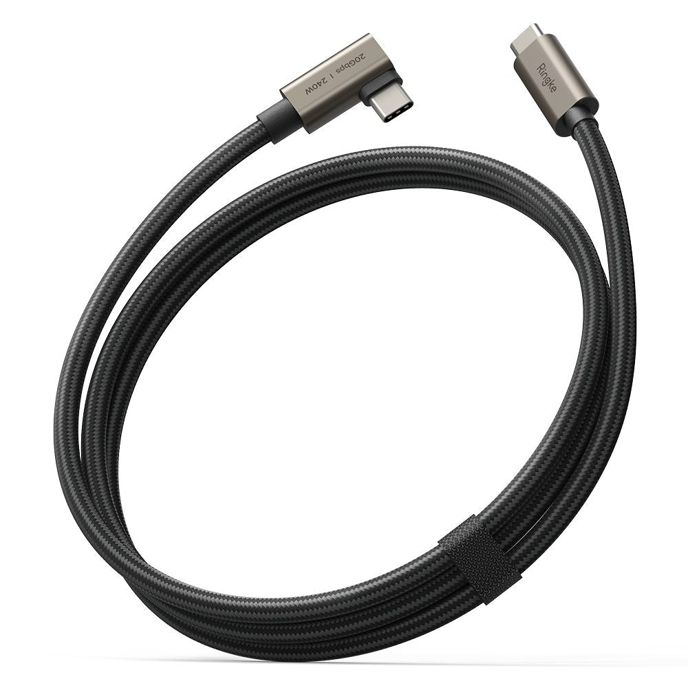 RINGKE CAVO USB 3.2 GEN 2X2 TYPE-C A 90 GRADI PD240W 100CM NERO
