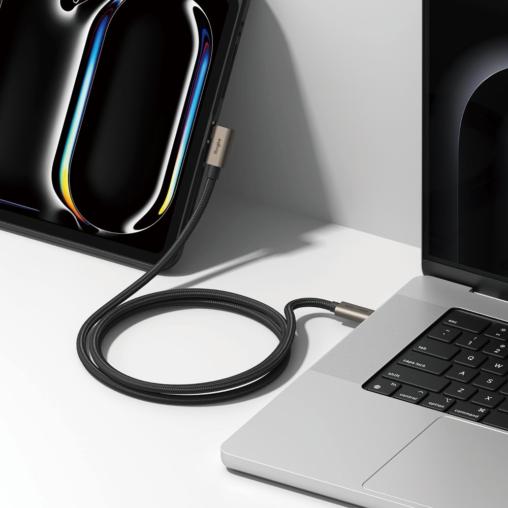 RINGKE CAVO USB 3.2 GEN 2X2 TYPE-C A 90 GRADI PD240W 100CM NERO