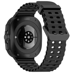 BRACCIALE IN SILICONE PER SAMSUNG GALAXY WATCH ULTRA (47 MM) HEYBAND SPORTY NERO