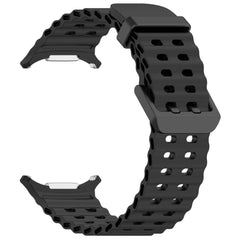 BRACCIALE IN SILICONE PER SAMSUNG GALAXY WATCH ULTRA (47 MM) HEYBAND SPORTY NERO