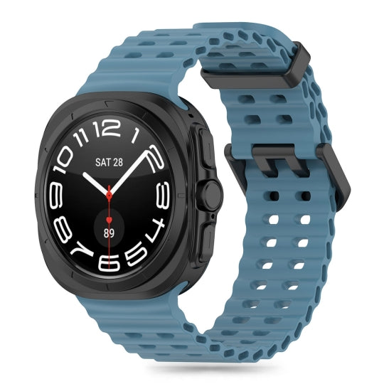BRACCIALE IN SILICONE PER SAMSUNG GALAXY WATCH ULTRA (47 MM) HEYBAND SPORTY AZZURRO CHIARO