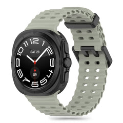 BRACCIALE IN SILICONE PER SAMSUNG GALAXY WATCH ULTRA (47 MM) HEYBAND SPORTY VERDE OLIVA