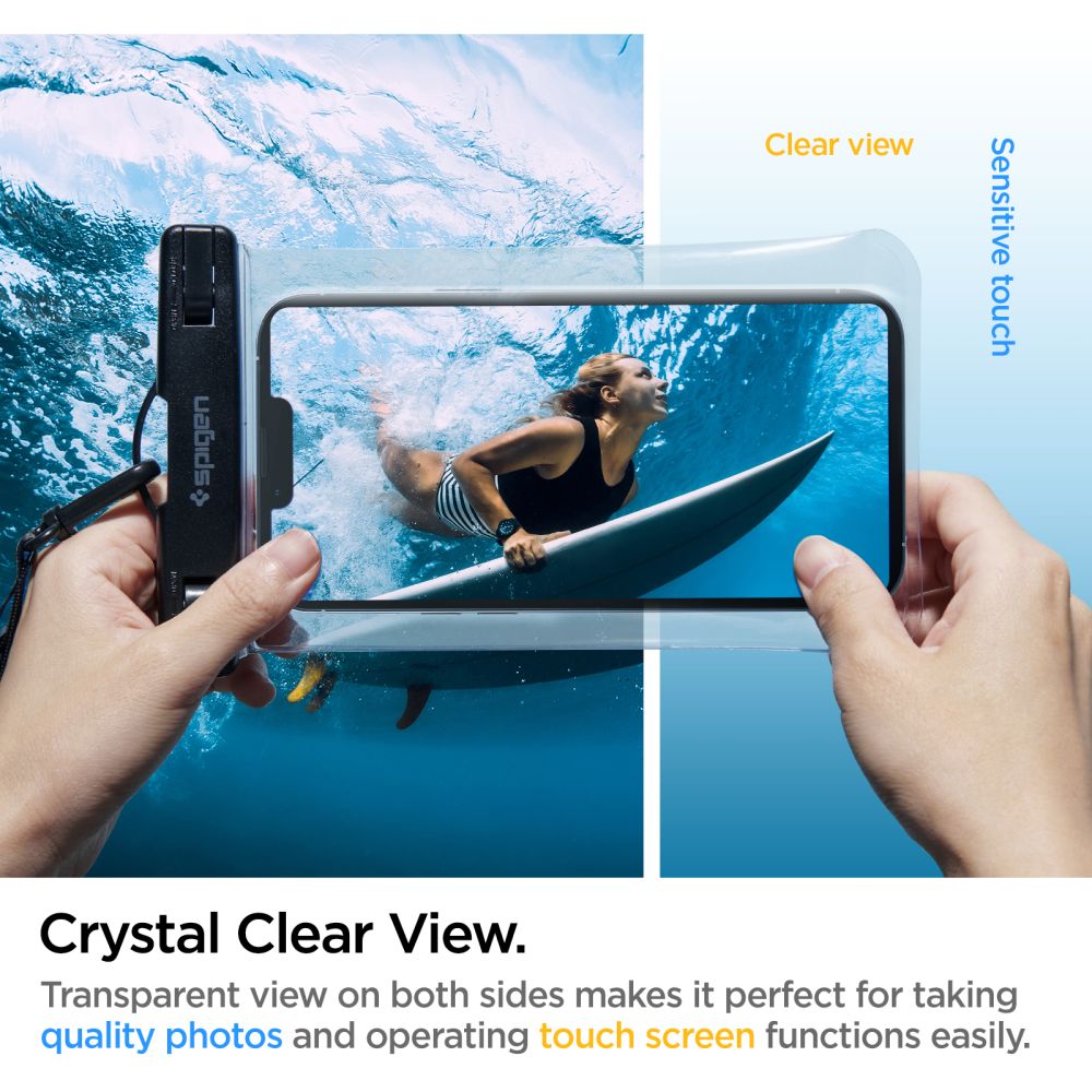 CUSTODIA IMPERMEABILE SPIGEN A601 CASE UNIVERSALE CRYSTAL CLEAR
