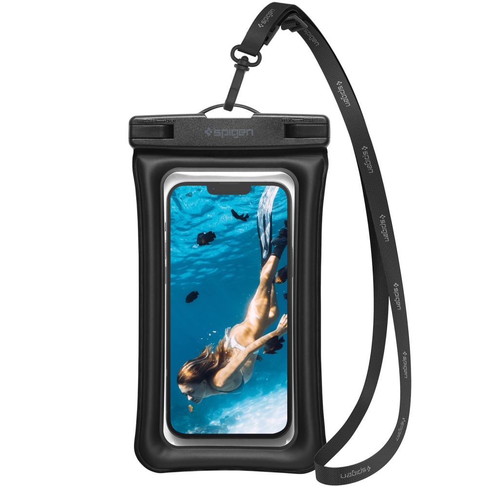 CUSTODIA IMPERMEABILE SPIGEN A610 CASE GALLEGGIANTE UNIVERSALE NERA