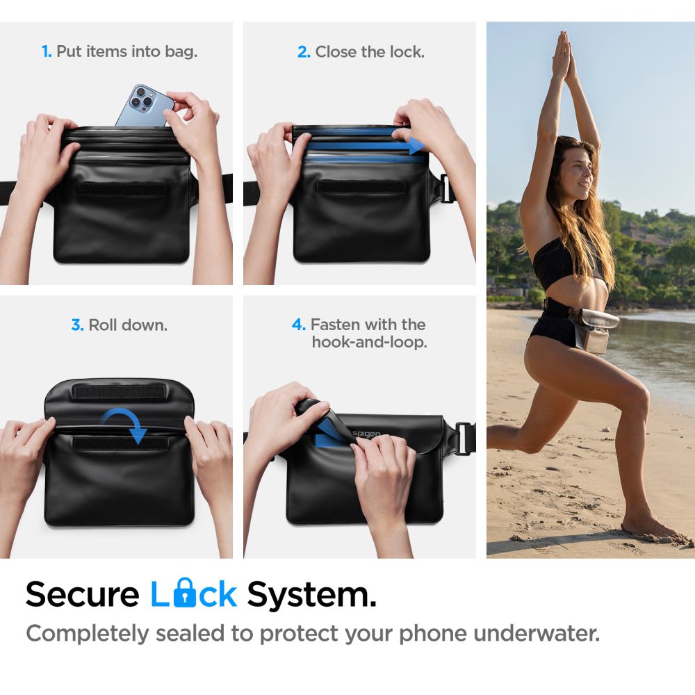 BORSA A CINTURA IMPERMEABILE SPIGEN A620 UNIVERSALE NERA