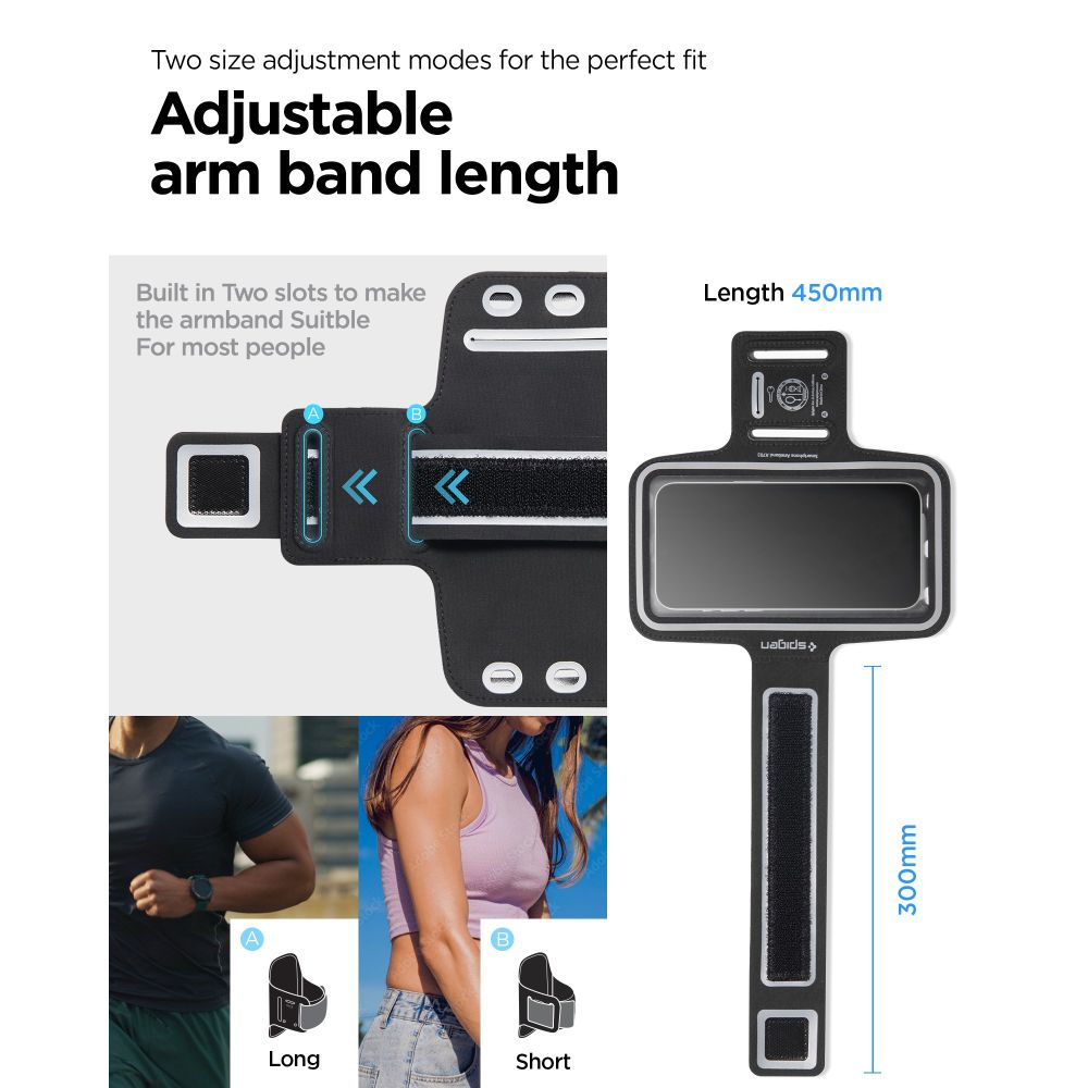 CUSTODIA SPORTIVA PER SPALLA SPIGEN A703 DYNAMIC SHIELD ARMBAND NERA