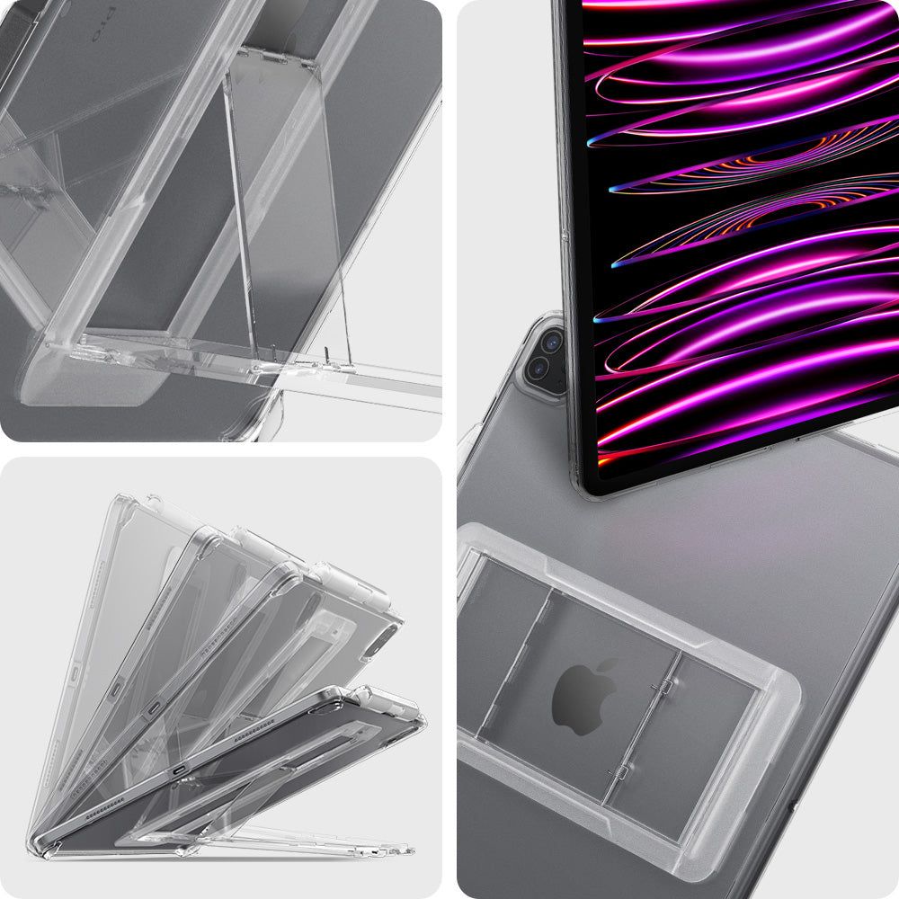 CUSTODIA SPIGEN AIRSKIN HYBRID "S" IPAD PRO 12.9 4 / 5 / 6 / 2020-2022 CRYSTAL CLEAR