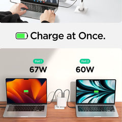 SPIGEN ARCSTATION PRO GAN-1402 CARICATORE DI RETE A 2 PORTE 140W BIANCO