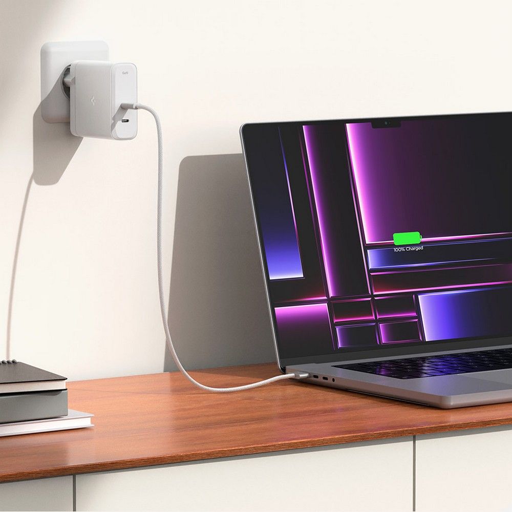 SPIGEN ARCSTATION PRO GAN-1402 CARICATORE DI RETE A 2 PORTE 140W BIANCO