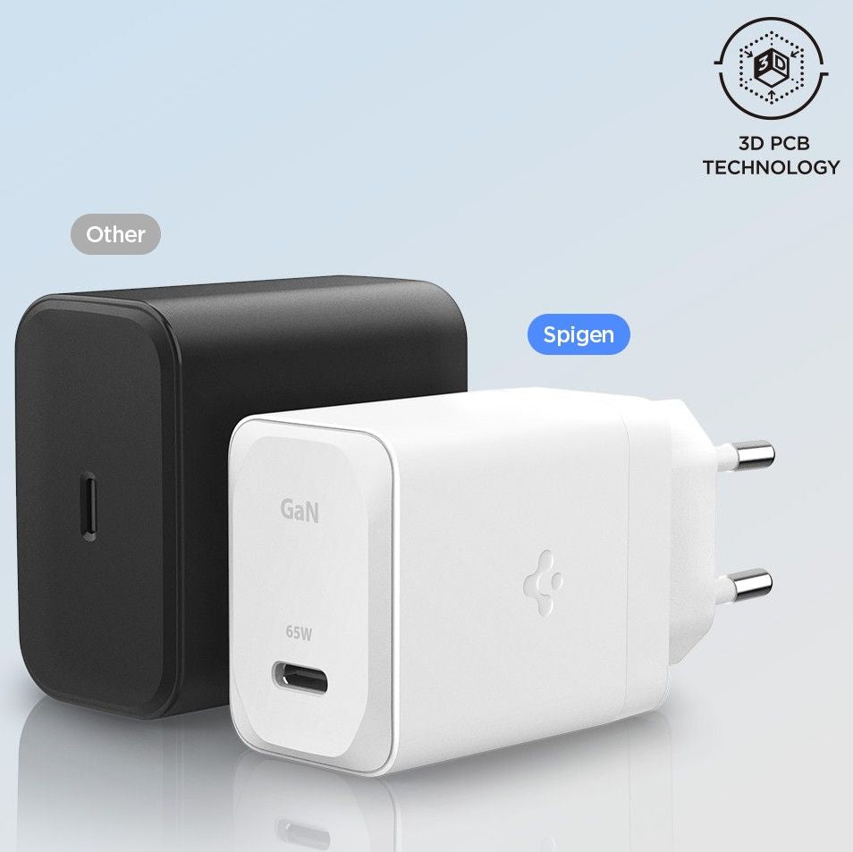 SPIGEN ARCSTATION PRO GAN-651 CARICATORE DI RETE 1-PORTA 65W + CAVO TYPE-C BIANCO