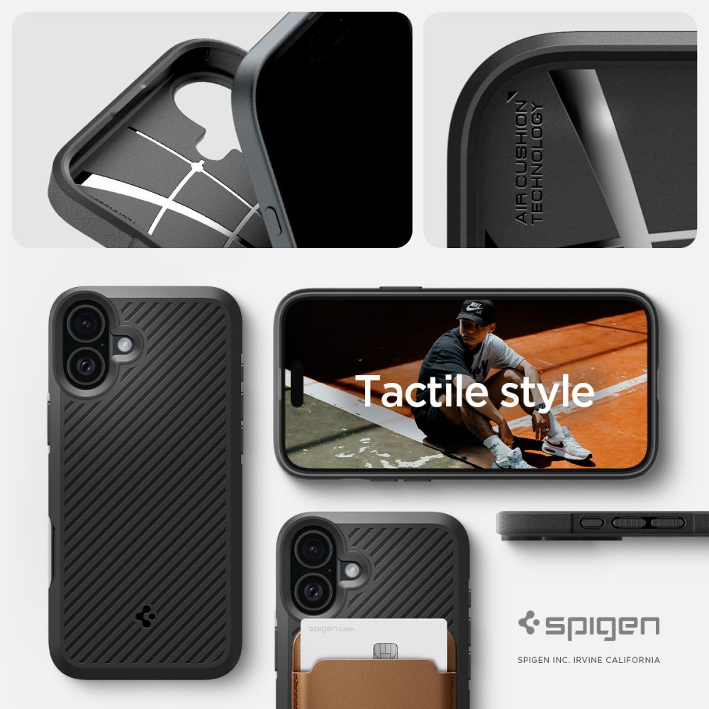 COPERTURA SPIGEN CORE ARMOR IPHONE 16 NERO OPACO
