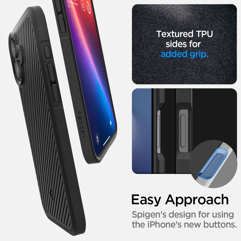 COPERTURA SPIGEN CORE ARMOR IPHONE 16 NERO OPACO
