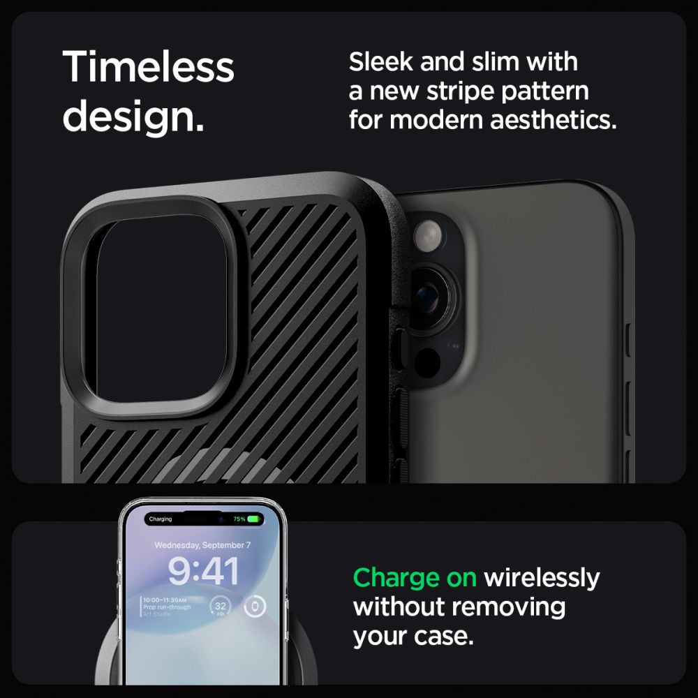 COPERTURA SPIGEN CORE ARMOR MAG MAGSAFE IPHONE 16 PRO NERO OPACO