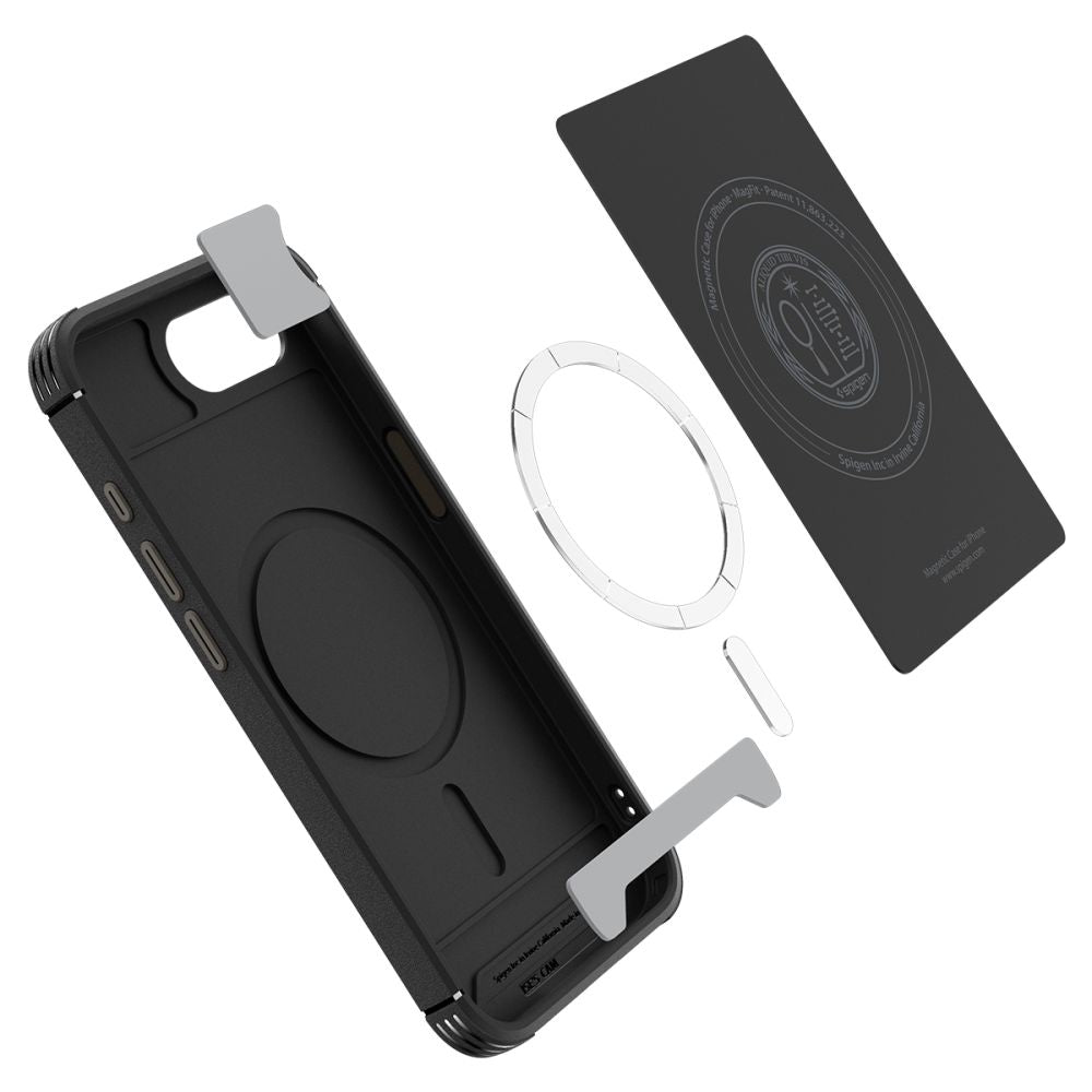 COPERTURA SPIGEN CORE ARMOR MAG MAGSAFE IPHONE 16E NERO OPACO