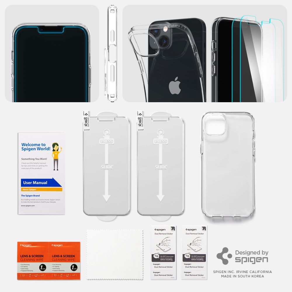 COPERTURA SPIGEN CRYSTAL PACK IPHONE 14 PLUS CRYSTAL CLEAR