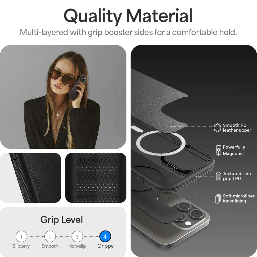 COPERTURA SPIGEN CYRILL KAJUK CLASSIC CHARM MAG MAGSAFE IPHONE 16 PRO NERA