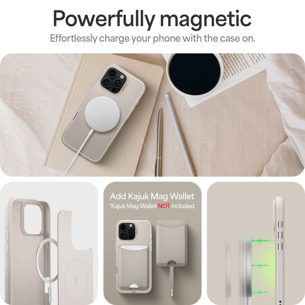 COPERTURA SPIGEN CYRILL KAJUK CLASSIC CHARM MAG MAGSAFE IPHONE 16 PRO CREMA