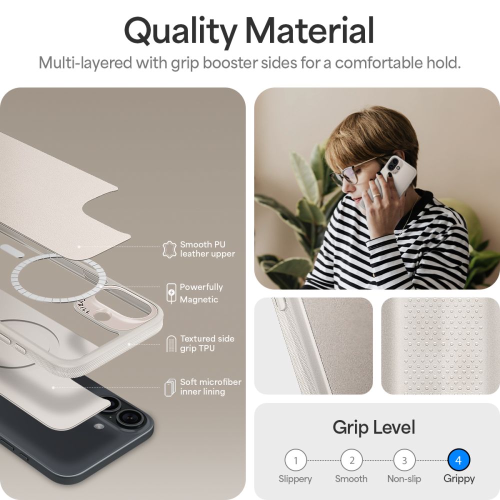 COPERTURA SPIGEN CYRILL KAJUK MAG MAGSAFE IPHONE 16 CREMA