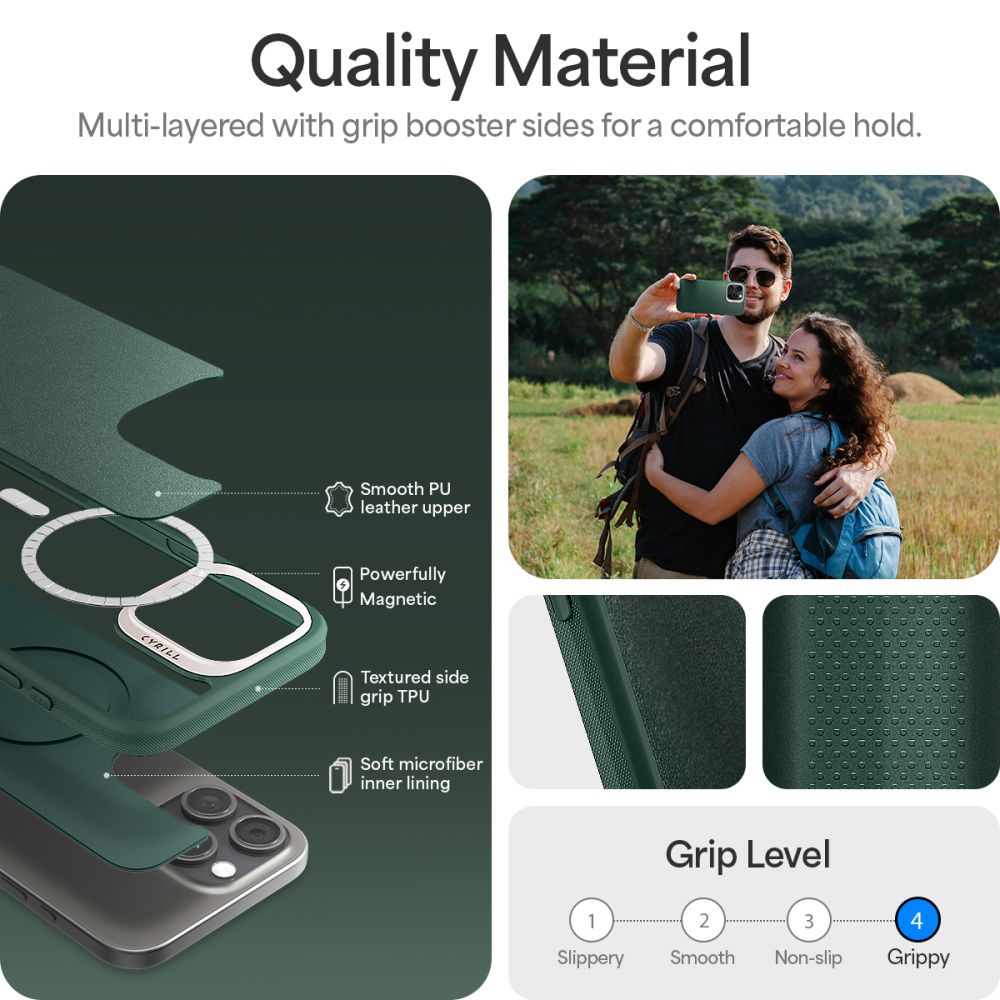 COPERTURA SPIGEN CYRILL KAJUK MAG MAGSAFE IPHONE 16 PRO VERDE FORESTALE