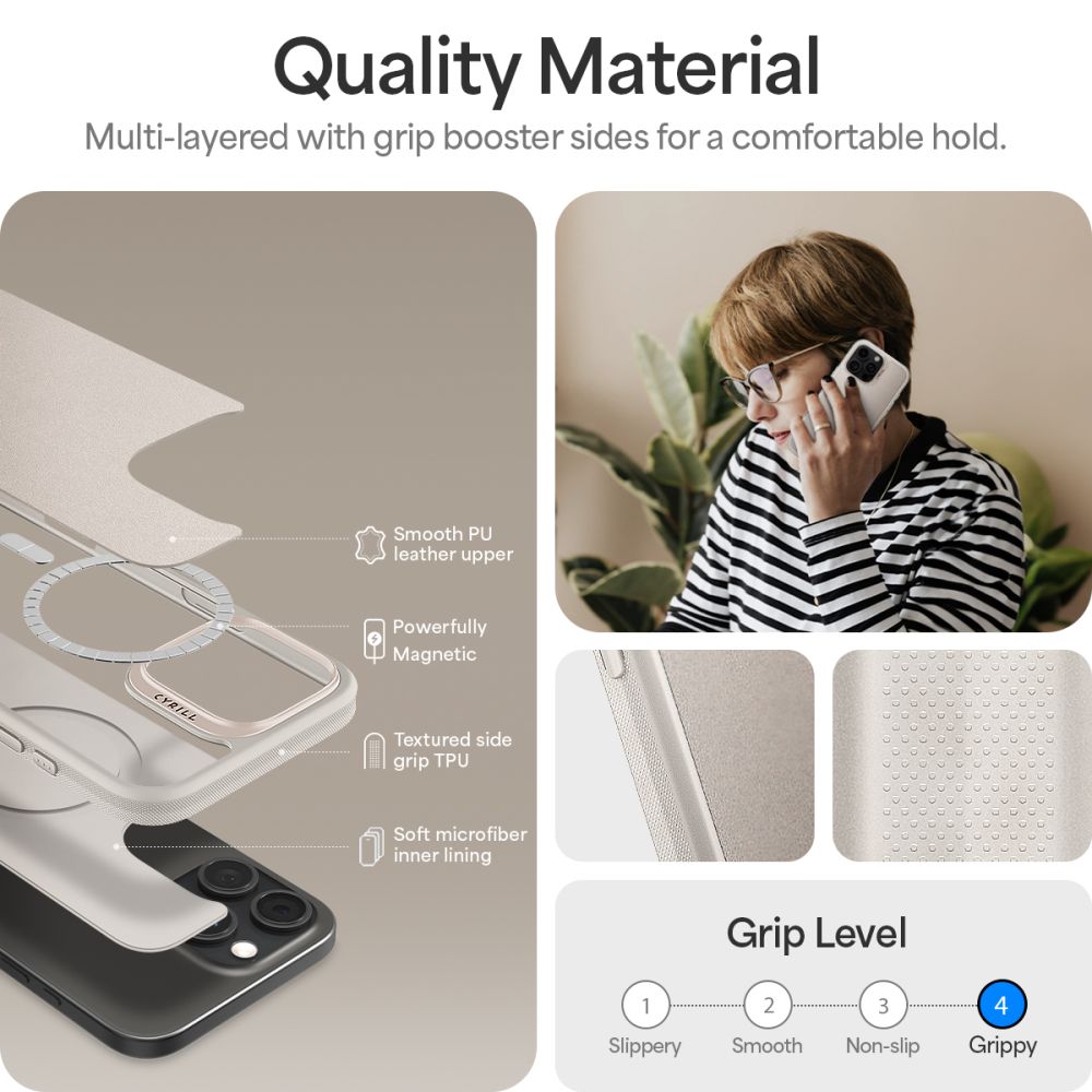 COPERTURA SPIGEN CYRILL KAJUK MAG MAGSAFE IPHONE 16 PRO MAX CREMA