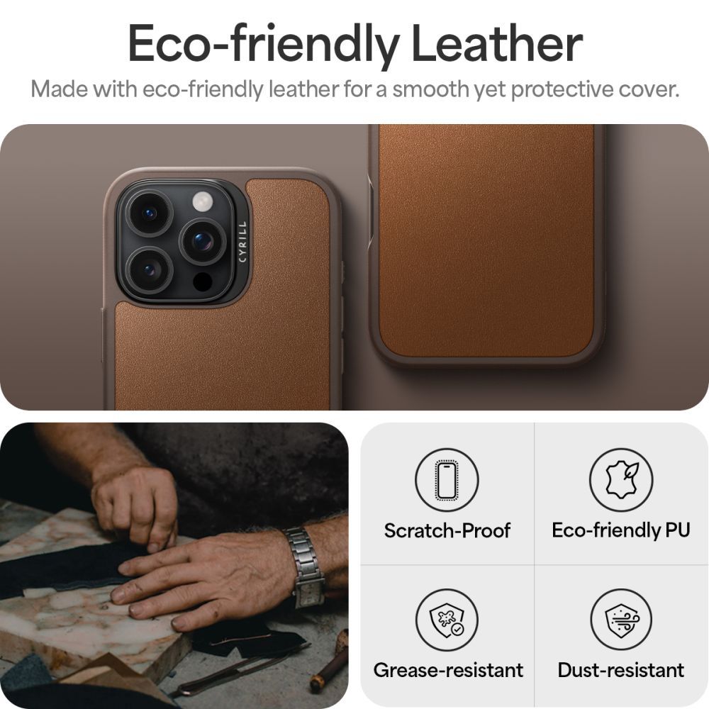 COPERTURA SPIGEN CYRILL KAJUK MAG MAGSAFE IPHONE 16 PRO SADDLE BROWN