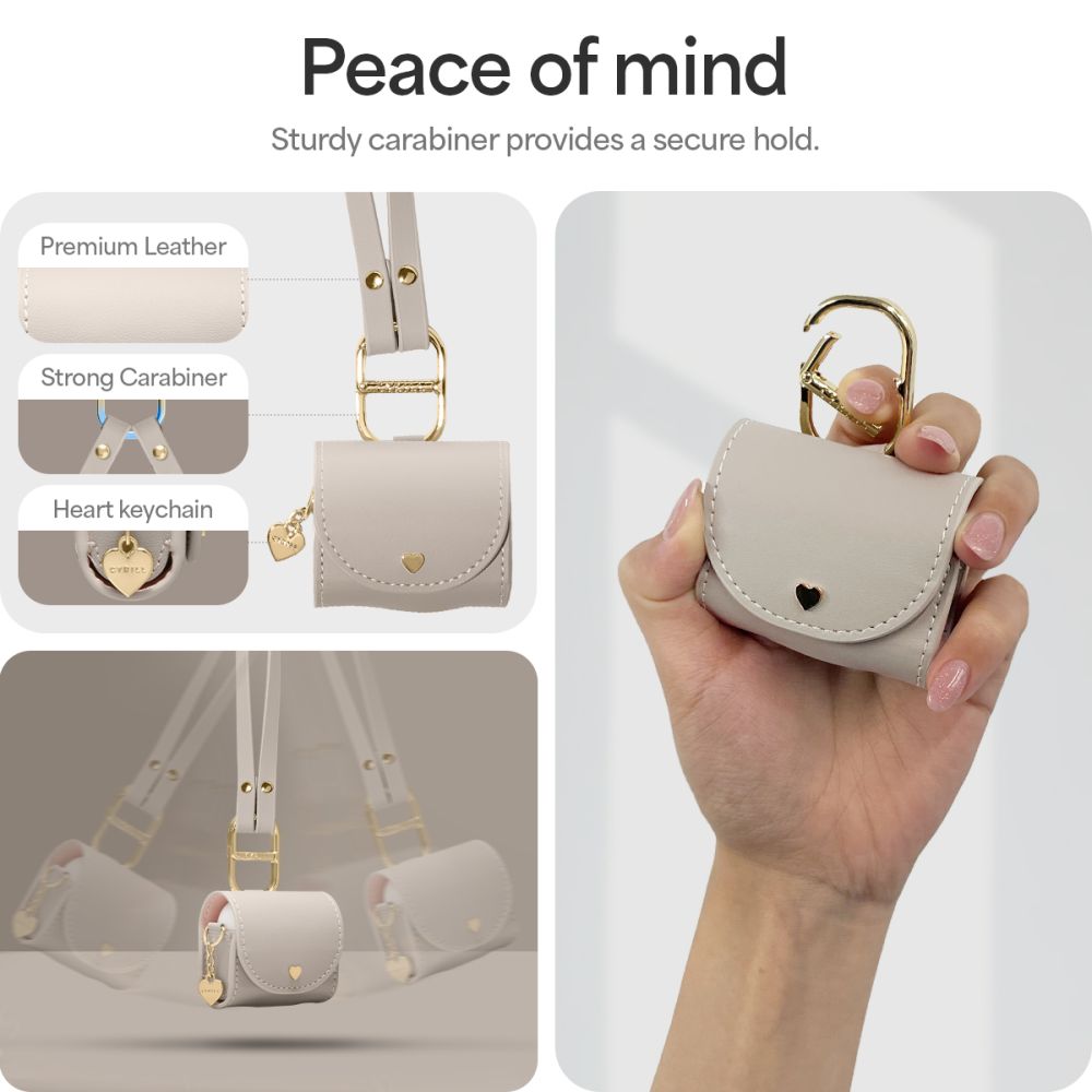 COPERTURA SPIGEN CYRILL MINI BAG APPLE AIRPODS 4 BEIGE SCURO