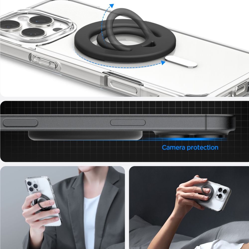 SPIGEN DUAL POP MAG MAGSAFE ANELLO PER TELEFONO NERO