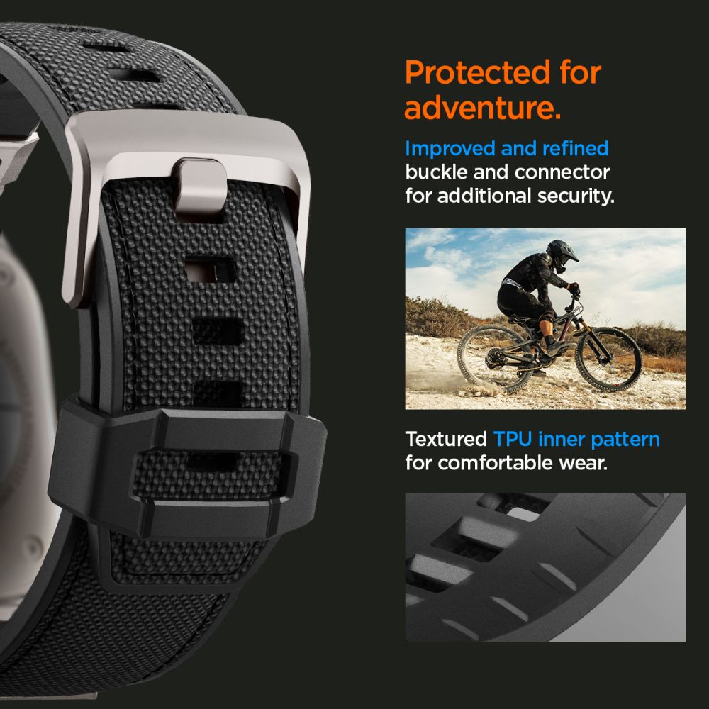 CINTURINO SPIGEN DURAPRO ARMOR APPLE WATCH 6 / 7 / 8 / 9 / 10 / SE / ULTRA 1 / 2 (44 / 45 / 46 / 49 MM) NERO