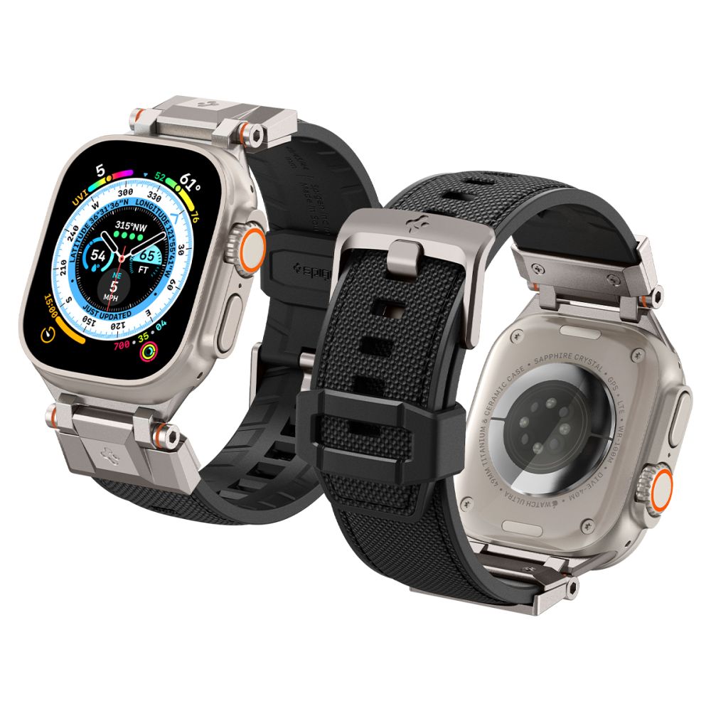 CINTURINO SPIGEN DURAPRO ARMOR APPLE WATCH 6 / 7 / 8 / 9 / 10 / SE / ULTRA 1 / 2 (44 / 45 / 46 / 49 MM) NERO