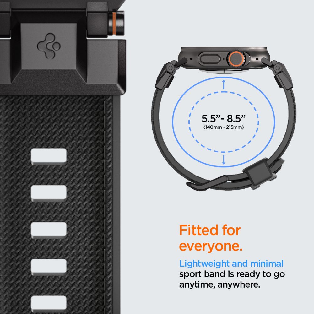 SPIGEN DURAPRO ARMOR APPLE WATCH 6 / 7 / 8 / 9 / 10 / SE / ULTRA 1 / 2 (44 / 45 / 46 / 49 MM) EDIZIONE NERA
