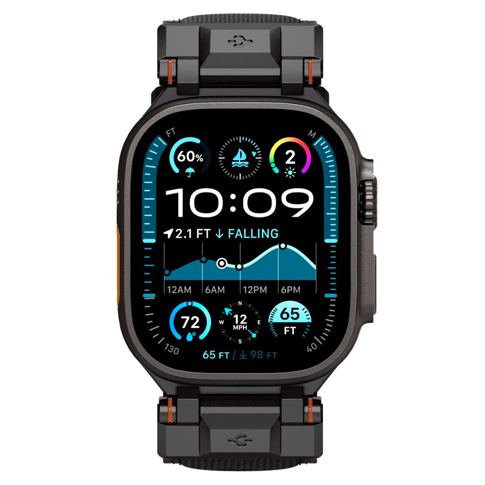 SPIGEN DURAPRO ARMOR APPLE WATCH 6 / 7 / 8 / 9 / 10 / SE / ULTRA 1 / 2 (44 / 45 / 46 / 49 MM) EDIZIONE NERA
