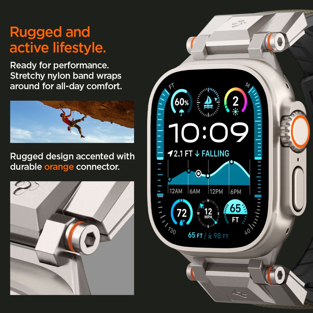 SPIGEN DURAPRO ARMOR APPLE WATCH 6 / 7 / 8 / 9 / 10 / SE / ULTRA 1 / 2 (44 / 45 / 46 / 49 MM) VERDE MILITARE