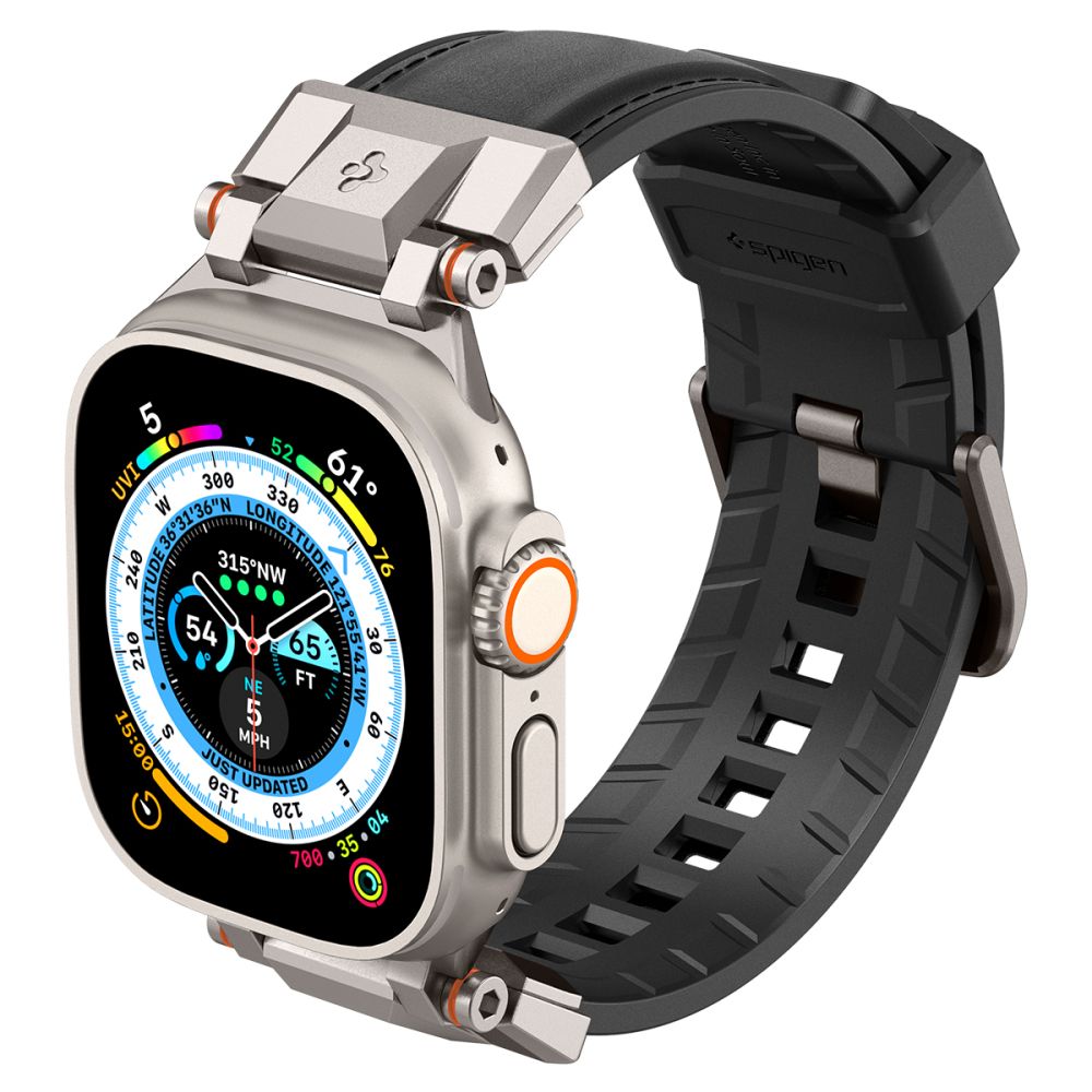 CINTURINO SPIGEN DURAPRO ARMOR PU APPLE WATCH 6 / 7 / 8 / 9 / 10 / SE / ULTRA 1 / 2 (44 / 45 / 46 / 49 MM) NERO
