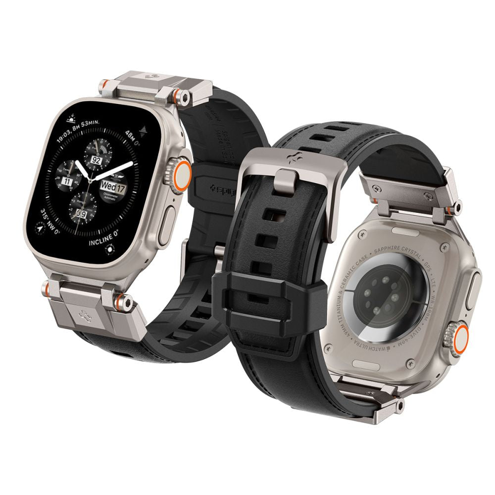 CINTURINO SPIGEN DURAPRO ARMOR PU APPLE WATCH 6 / 7 / 8 / 9 / 10 / SE / ULTRA 1 / 2 (44 / 45 / 46 / 49 MM) NERO