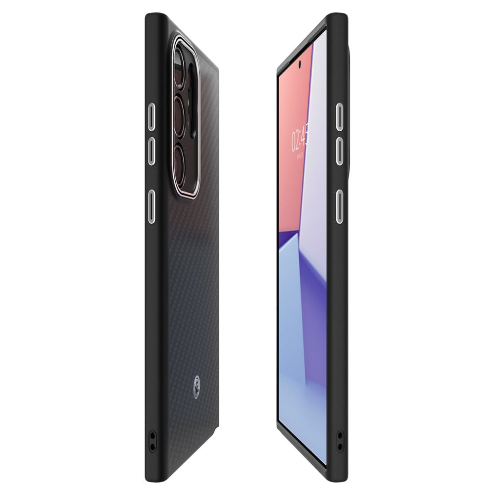 COPERTURA SPIGEN ENZO ARAMID GALAXY S24 ULTRA NERO OPACO