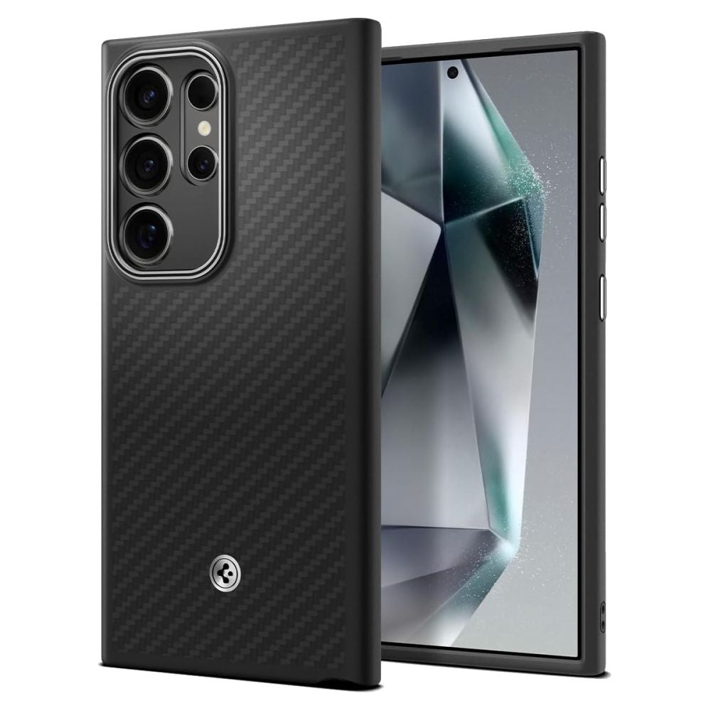 COPERTURA SPIGEN ENZO ARAMID GALAXY S24 ULTRA NERO OPACO