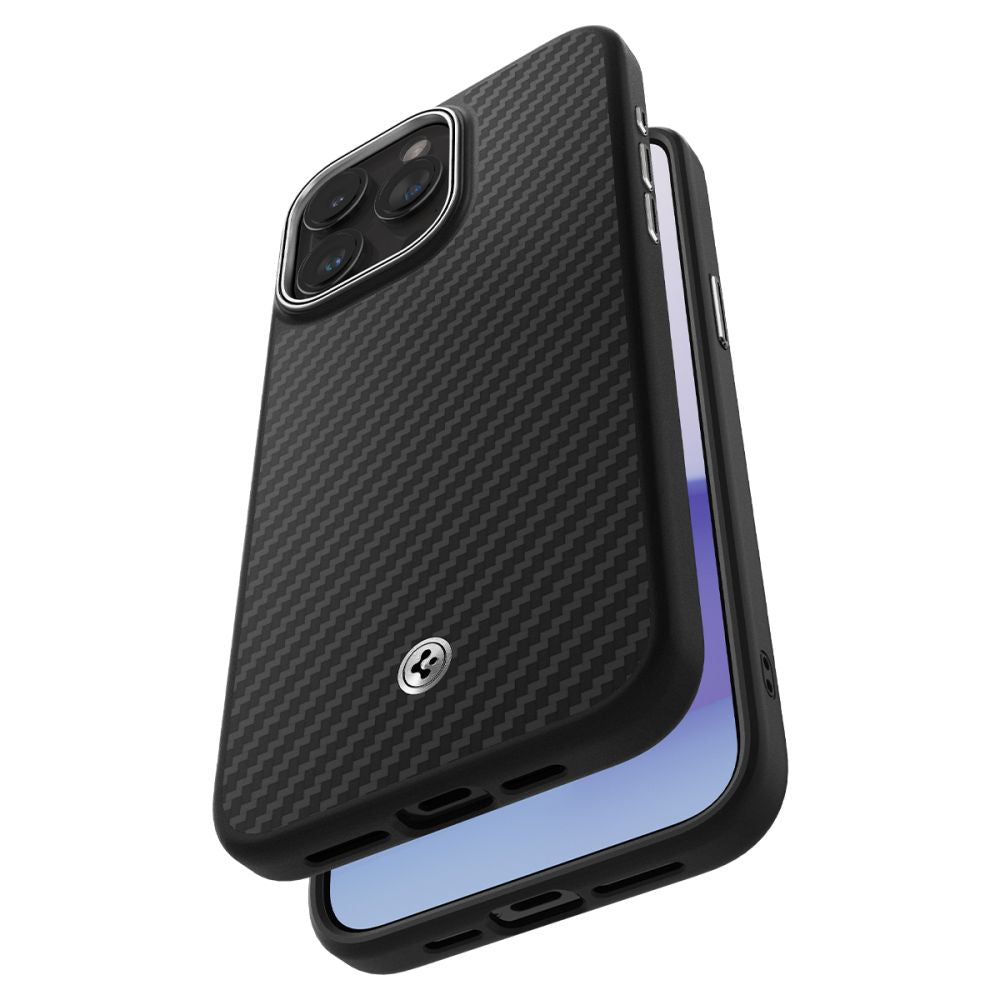 COPERTURA SPIGEN ENZO ARAMID MAG MAGSAFE IPHONE 15 PRO MAX NERO OPACO