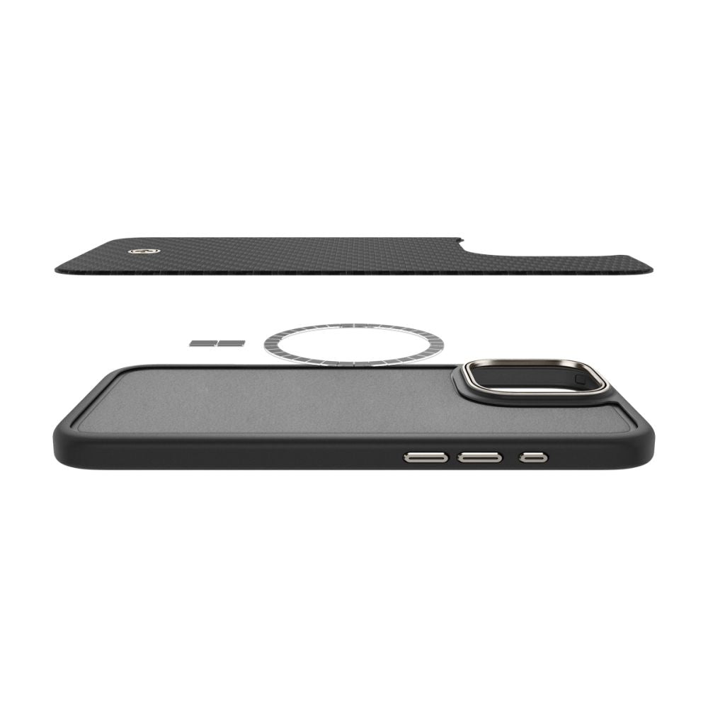 COPERTURA SPIGEN ENZO ARAMID MAG MAGSAFE IPHONE 16 PRO NERO/NATURALE