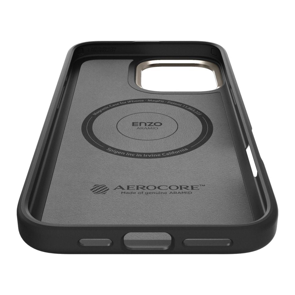 COPERTURA SPIGEN ENZO ARAMID MAG MAGSAFE IPHONE 16 PRO NERO/NATURALE