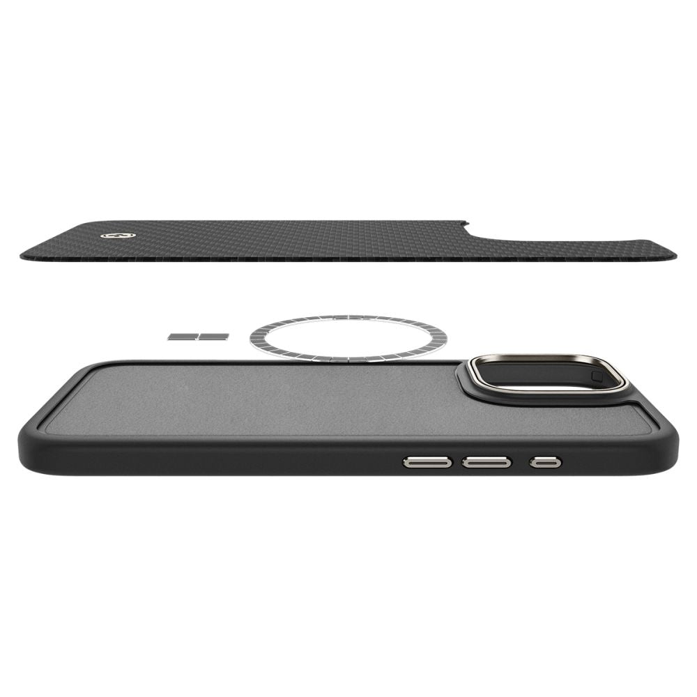 COPERTURA SPIGEN ENZO ARAMID MAG MAGSAFE IPHONE 16 PRO MAX NERO/NATURALE