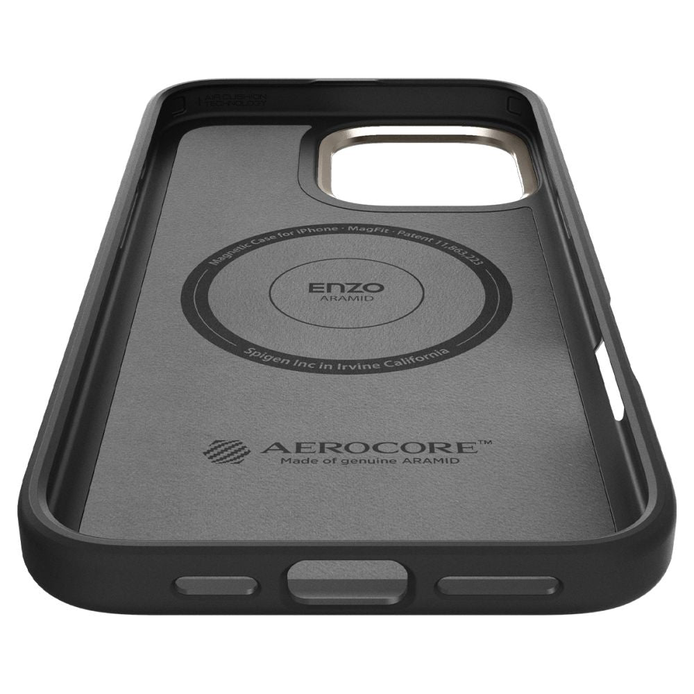 COPERTURA SPIGEN ENZO ARAMID MAG MAGSAFE IPHONE 16 PRO MAX NERO/NATURALE