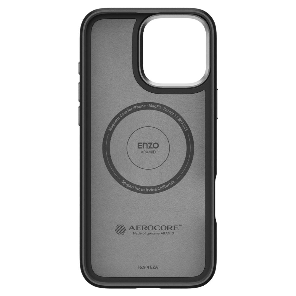 COPERTURA SPIGEN ENZO ARAMID MAG MAGSAFE IPHONE 16 PRO MAX NERO/ARGENTO