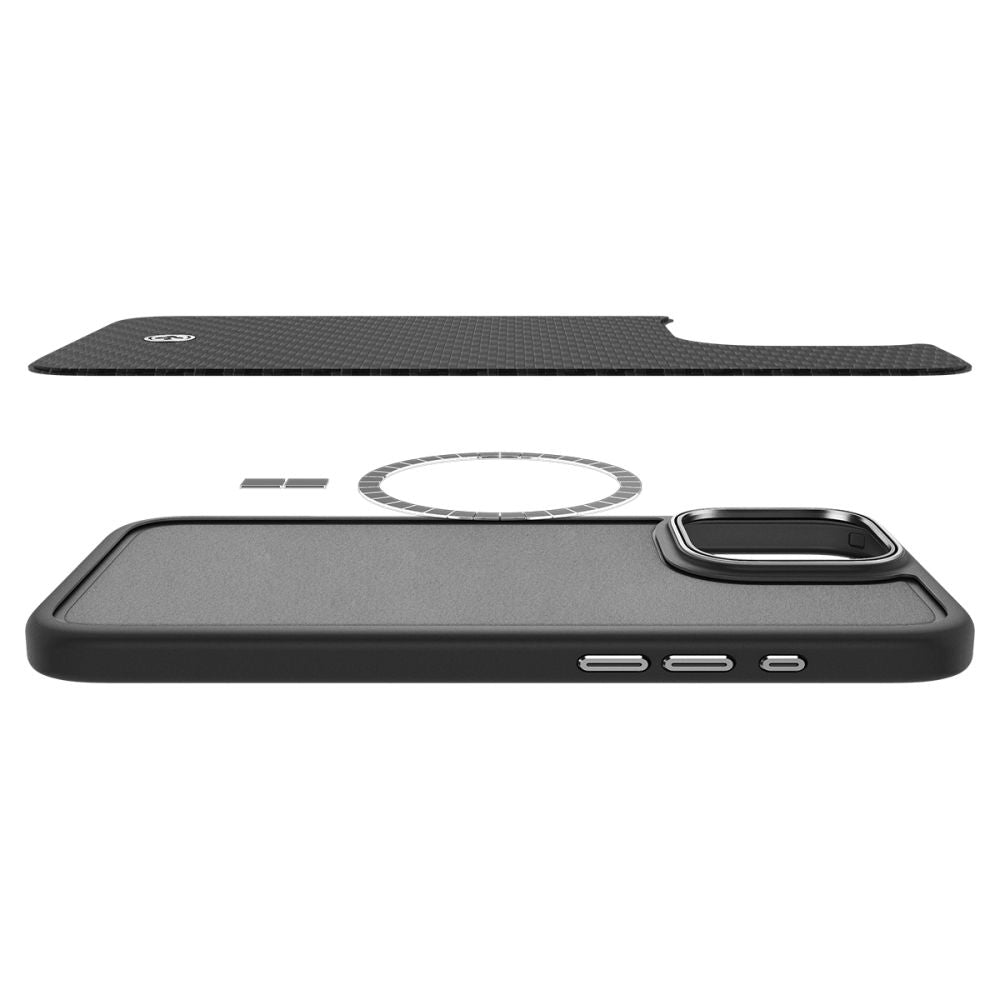 COPERTURA SPIGEN ENZO ARAMID MAG MAGSAFE IPHONE 16 PRO MAX NERO/ARGENTO