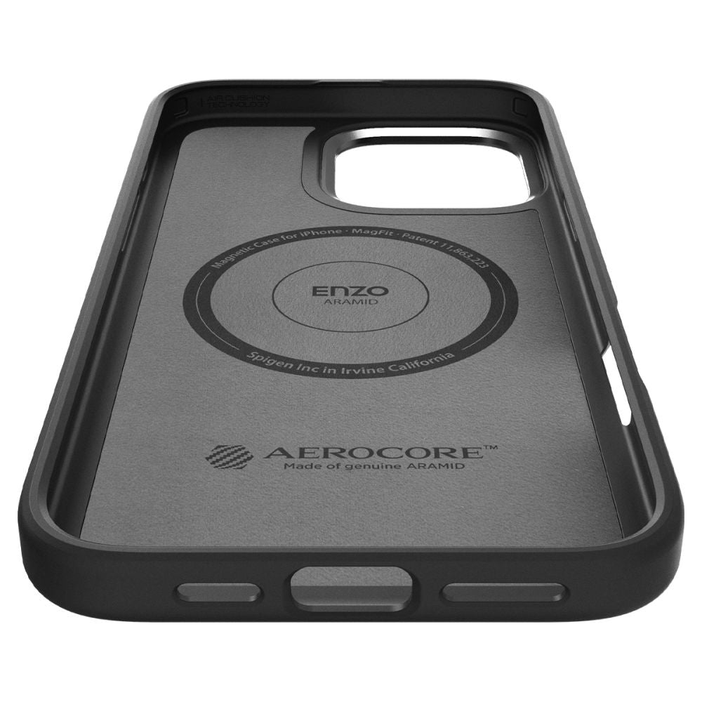 COPERTURA SPIGEN ENZO ARAMID MAG MAGSAFE IPHONE 16 PRO MAX NERO/ARGENTO