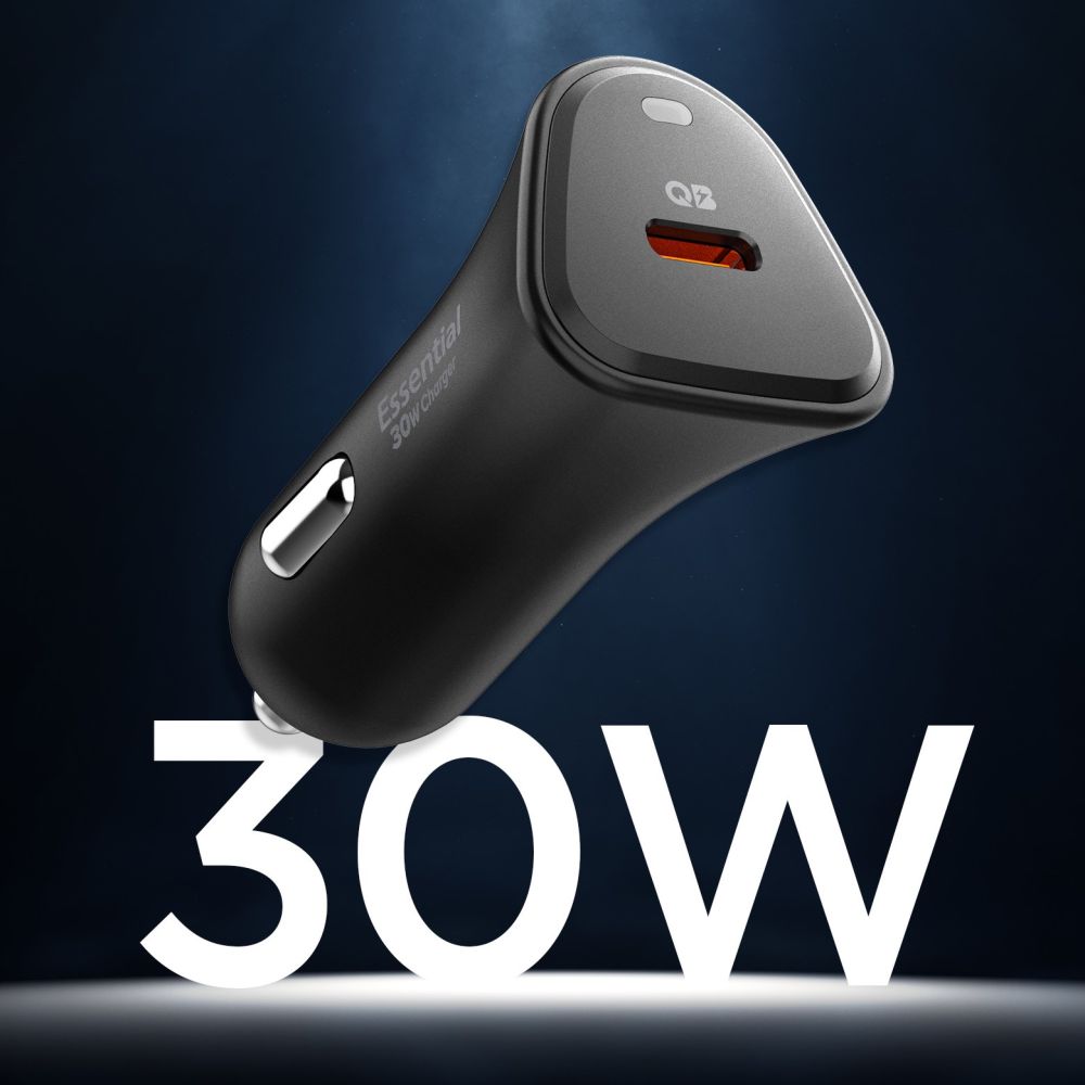 SPIGEN ESSENTIAL EV301 CARICATORE DA AUTO 1-PORTA 30W NERO