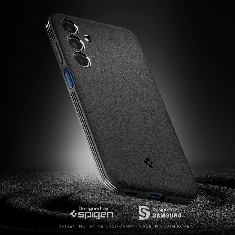 SPIGEN ESSENTIAL SANDBLAST GALAXY M35 5G NERO OPACO