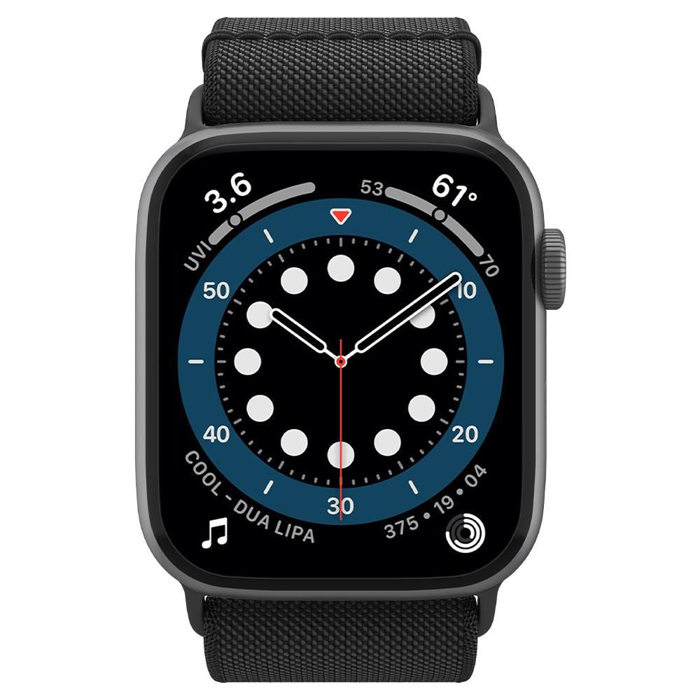 CINTURINO SPIGEN FIT LITE APPLE WATCH 6 / 7 / 8 / 9 / 10 / SE / ULTRA 1 / 2 (44 / 45 / 46 / 49 MM) NERO