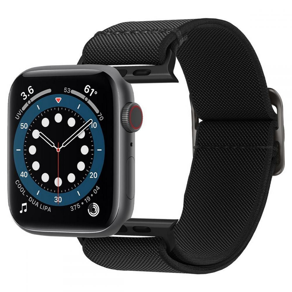 CINTURINO SPIGEN FIT LITE APPLE WATCH 6 / 7 / 8 / 9 / 10 / SE / ULTRA 1 / 2 (44 / 45 / 46 / 49 MM) NERO